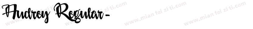 Audrey Regular字体转换
